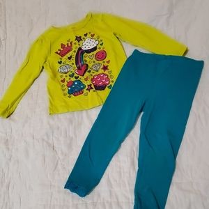 COPY - 3T teal and chartreuse set